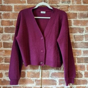 CLUB MONACO Cashmere Purple Cardigan